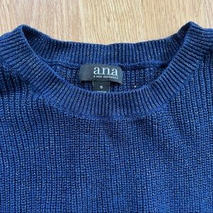 a.n.a. Dark blue sweater with silver sparkles